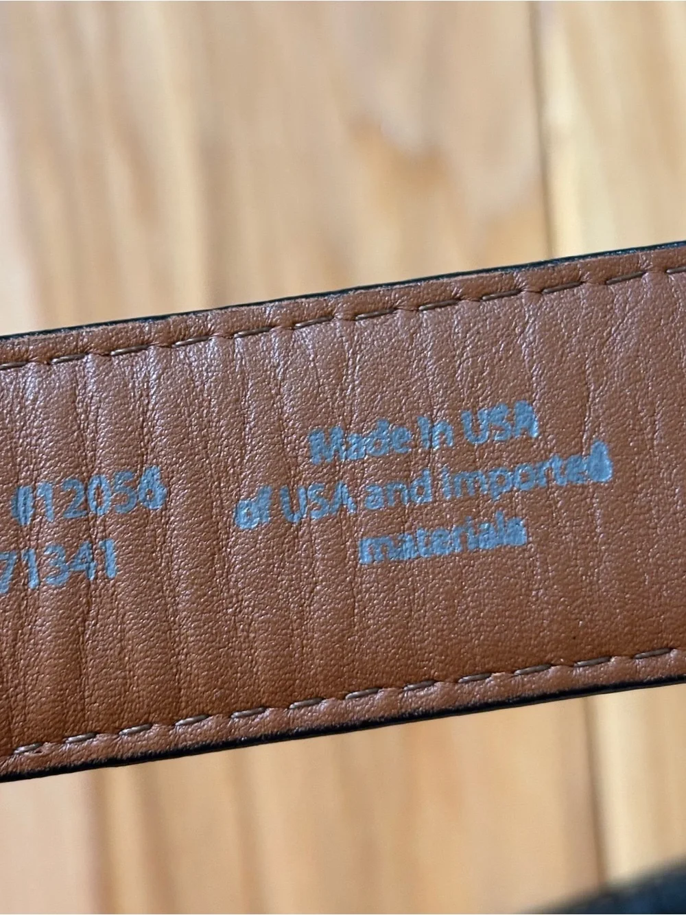 Vintage LL Bean Black Leather Belt Size 36